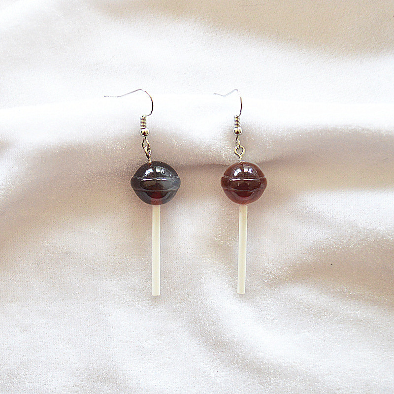 Daily Occasion Resin Material Candy Pattern 1 Pair Fashion Candy Metal Patchwork Women's Drop Earrings