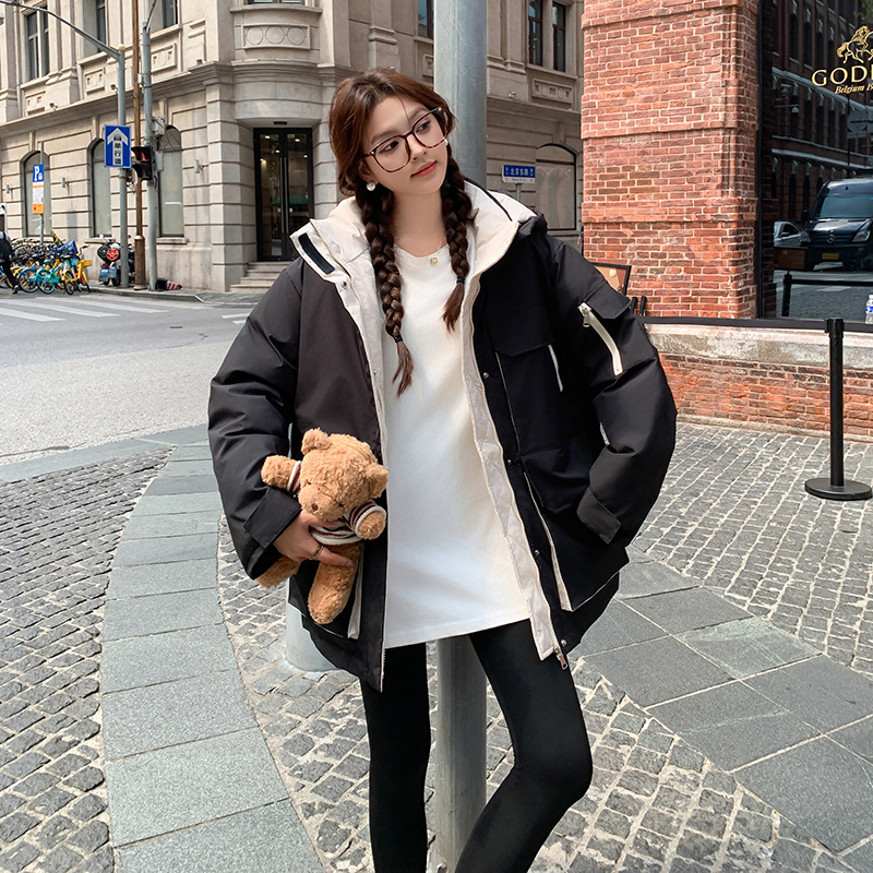 Pie corto para superar la ropa de algodón para mujeres 2025 invierno nuevo estilo coreano ropa de algodón plumón casual ropa de mujer chaqueta de algodón cálida abrigo