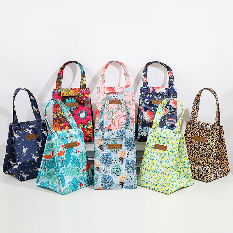 New Insulated Lunch Box Bag with Aluminum Foil, Thickened Bento Bag, Hand-held Canvas Lunch Bag for Outdoor Work and Bringing Lunch, Insulated Bento Box