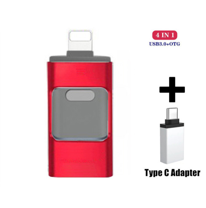 Disco flash del usb del teléfono móvil tres-en-un disco flash del usb para el ordenador androide 1t del iPhone de la manzana