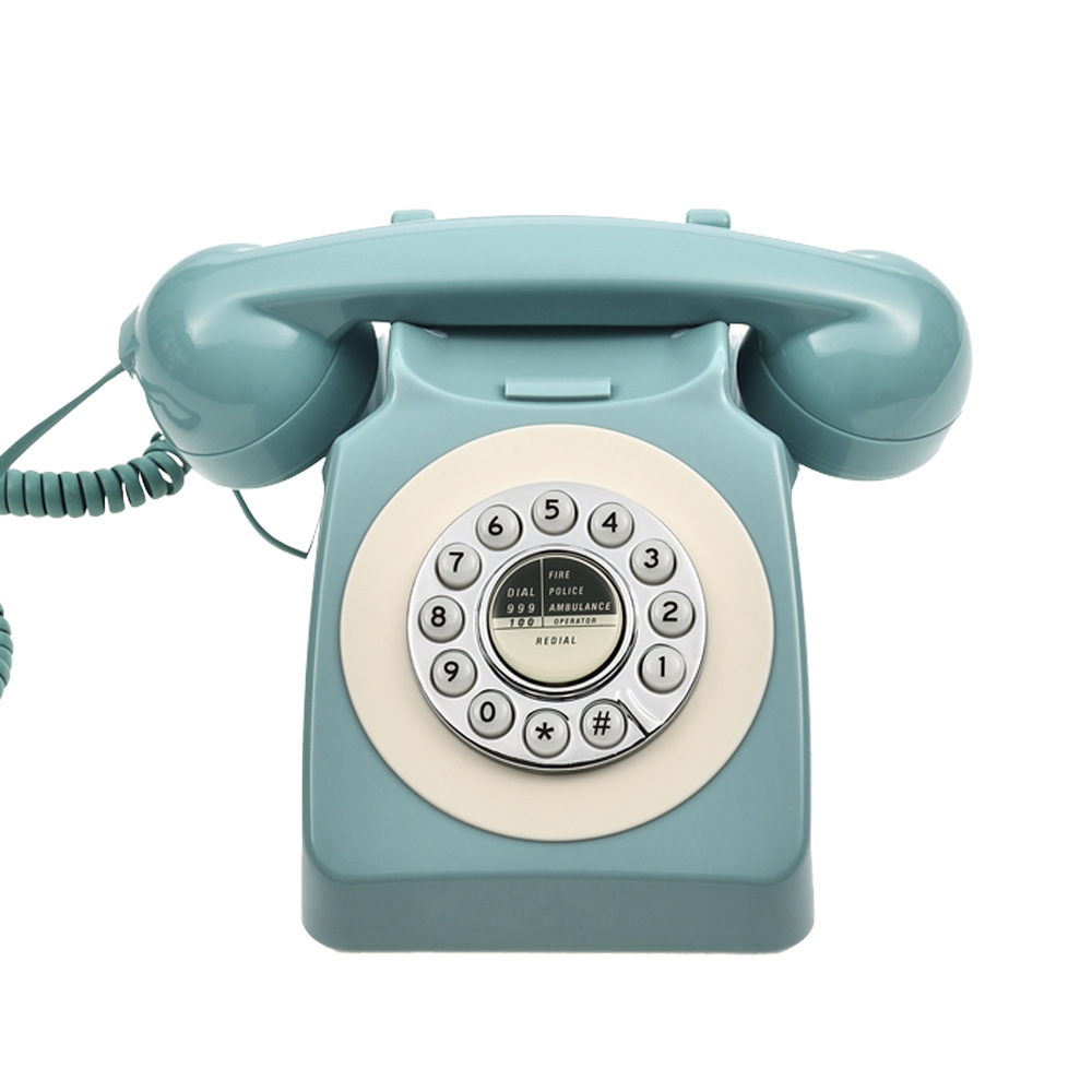 Teléfono retro transfronterizo, teléfono de botón, teléfono fijo, para habitación de huéspedes, oficina, teléfono móvil para el hogar, hotel, estilo antiguo