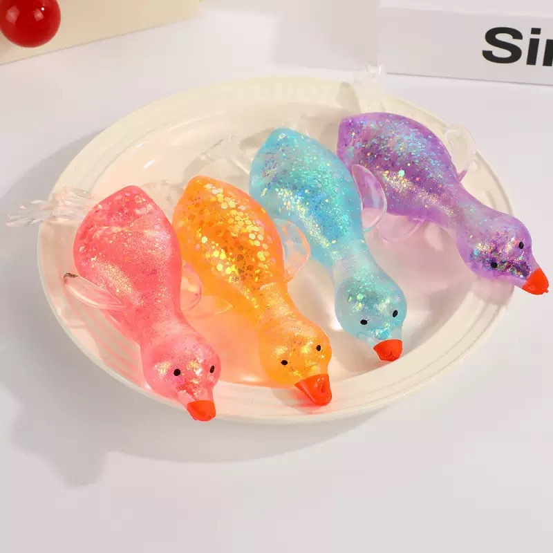 Gold powder duck pinch music 4 color mixed hair