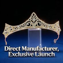 黛媚饰品新款复古皇冠合金婚礼王冠头饰选美拍摄新娘饰品源头工厂