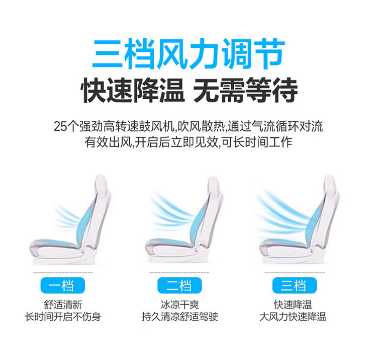 New Amazon Ventilation Mat Car Breathable Massage Cooling Seat Cushion Ice Silk Breathable Seat Cushion Factory Direct Sale