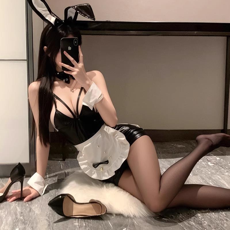 Halloween Bunny Girl Uniform Suit Sexy Maid Date Pajamas Women Qqny High-End Nightgown Can Be Weared Outside