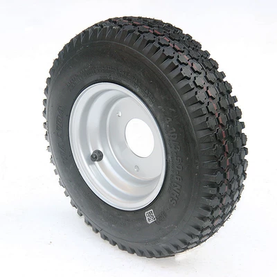 Modified Four-Wheel Electric Vehicle, Beach Buggy, Go-Kart 4.10/ 350-6inch Vacuum Road Tire with 3-Hole Hub Narrow Tire (Motorcycle wheel hub) - 410350-6-tires-3-hole-silver-wheels