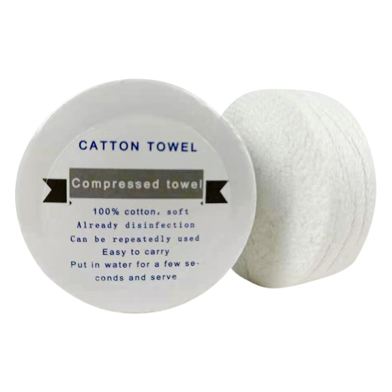 Disposable compressed towel wholesale foreign trade English Japanese and Korean towel travel gift cotton terry compressed towel custom