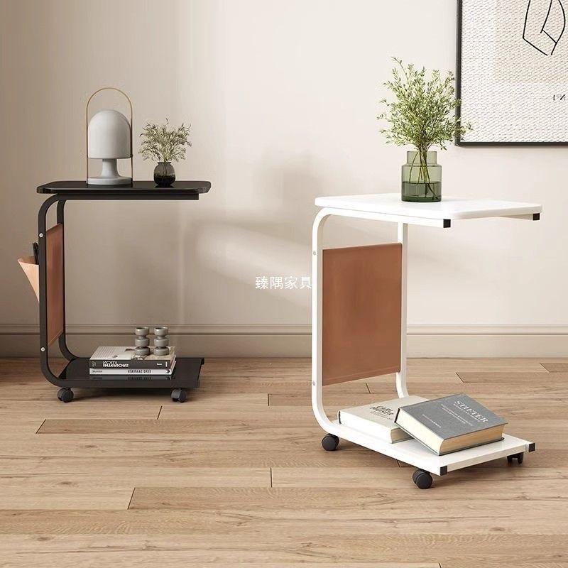 Dormitorio simple al lado de la cama esquina doméstica mesa de té móvil simple sala de estar sofá estante mesa pequeña mesa mesa lateral mesa de té