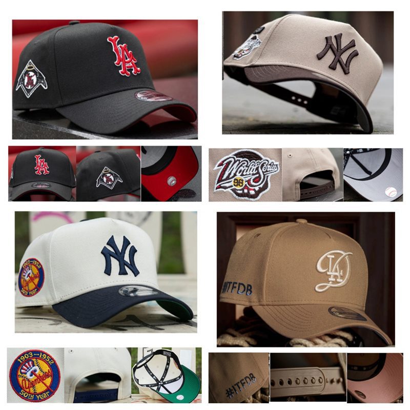 Ny Adjustable Cap m L B La Curved Brim Baseball Cap Sun Protection Visor Embroidered Hat Available in Various Styles and Colors