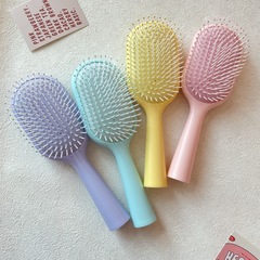 Large MACARON Colorful Air Cushion Head Massaging Comb with Long Handle for Straight and Wavy Long Hair Women