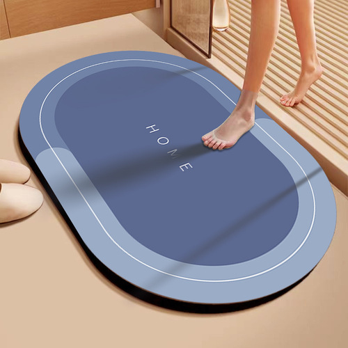 8A8 bathroom water-absorbent mat, durable, silicon diatomaceous earth crystal velvet entryway mat, non-slip pad, foot mat