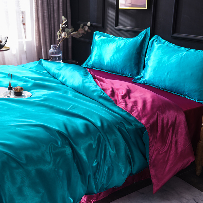 아이스 실크 레이크 블루 로즈 레드