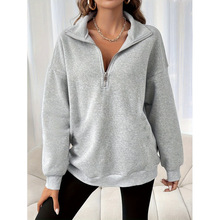 N 75635 Half zip loose men's hoodie ������������ʿ����