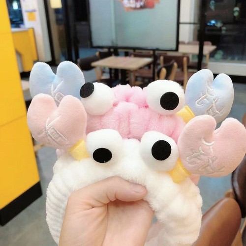 Internet celebrity cartoon cute big eyes funny hairband crab tongs hairband simple cartoon face wash hairband headwear