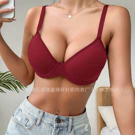 欧美跨境temu专供夏季薄款聚拢收副乳防下垂调整型女士新款文胸