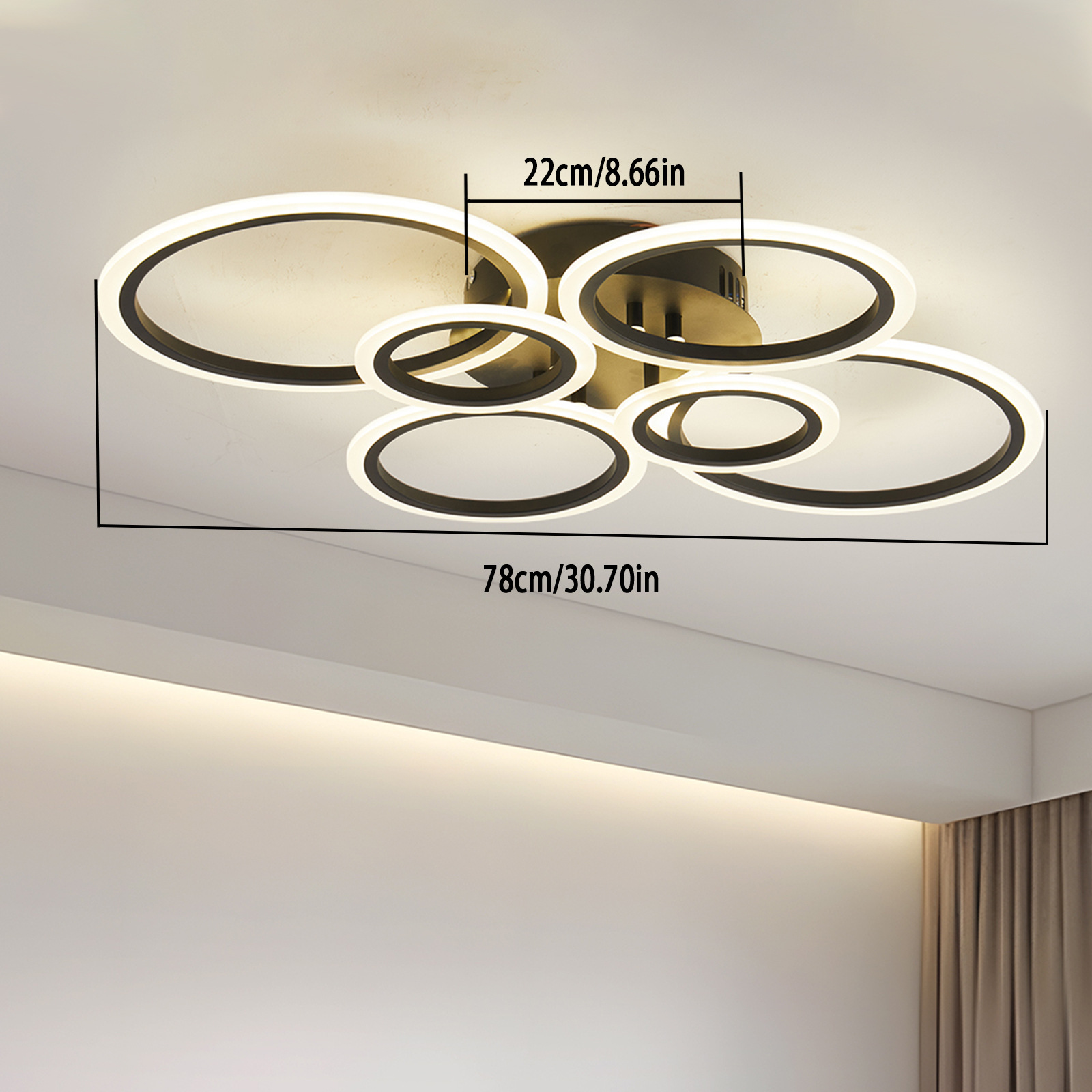Transfronterizo Amazonas sala de estar lámpara de techo dormitorio lámpara de pasillo LED luz de atmósfera moderna simple lámpara Zhongshan al por mayor image 26