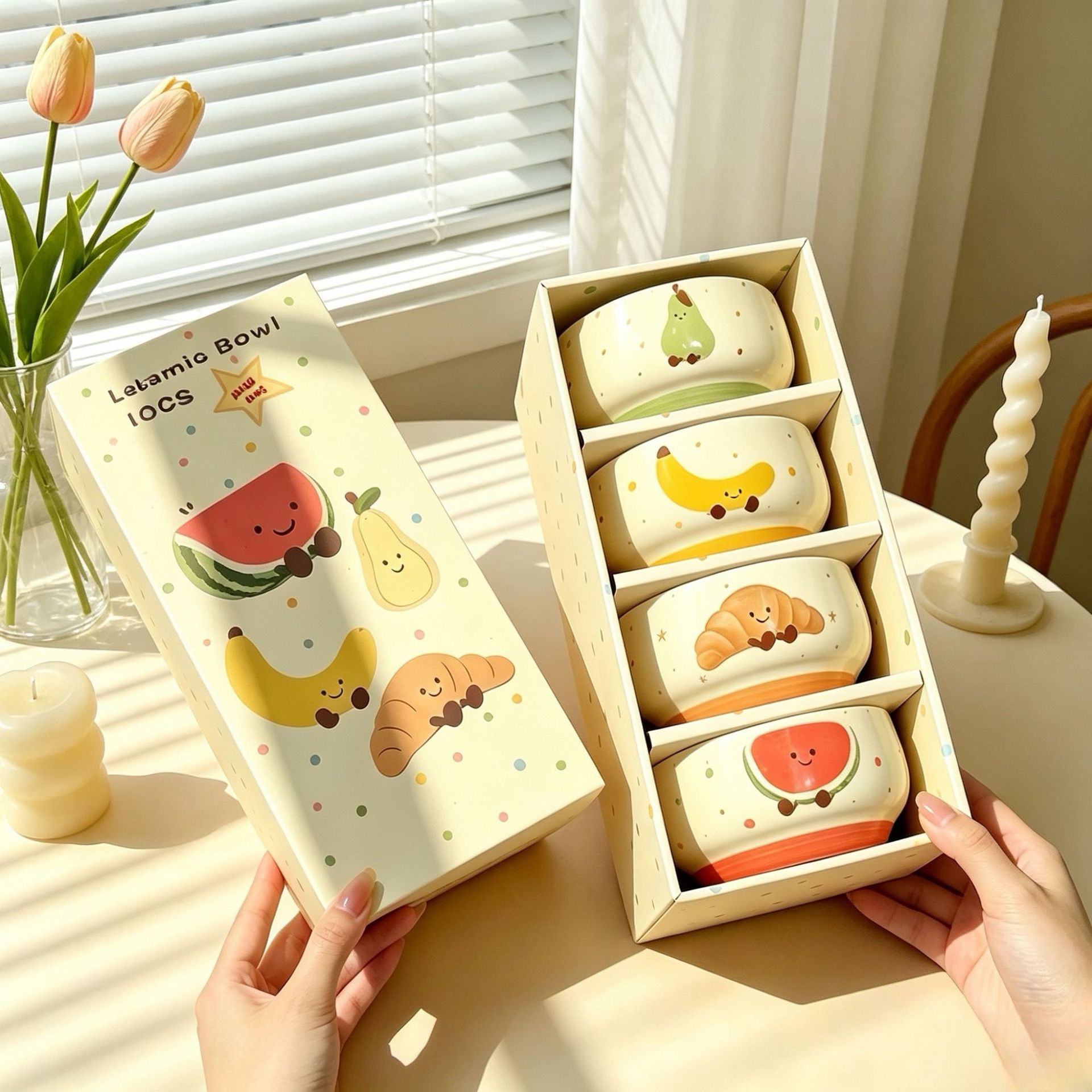Ceramic high quality tableware for home use, set, gift box