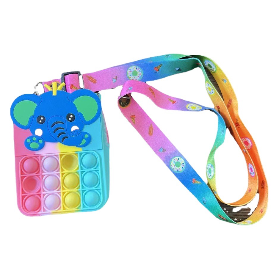 Rainbow Rodent Pioneer Decompression Silicone Toy Macaron Color Rodent Pioneer Bubble Toy