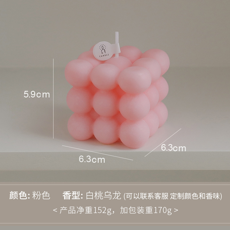 Adornos de fragancias de alta gama, recuerdos creativos, regalos personalizados transfronterizos, velas aromáticas cúbicas hechas a mano