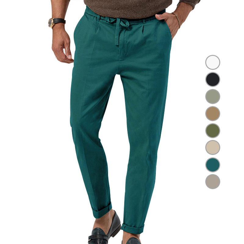 Pantalones casuales versátiles y de moda para hombre primavera/verano 2024_voghion.com