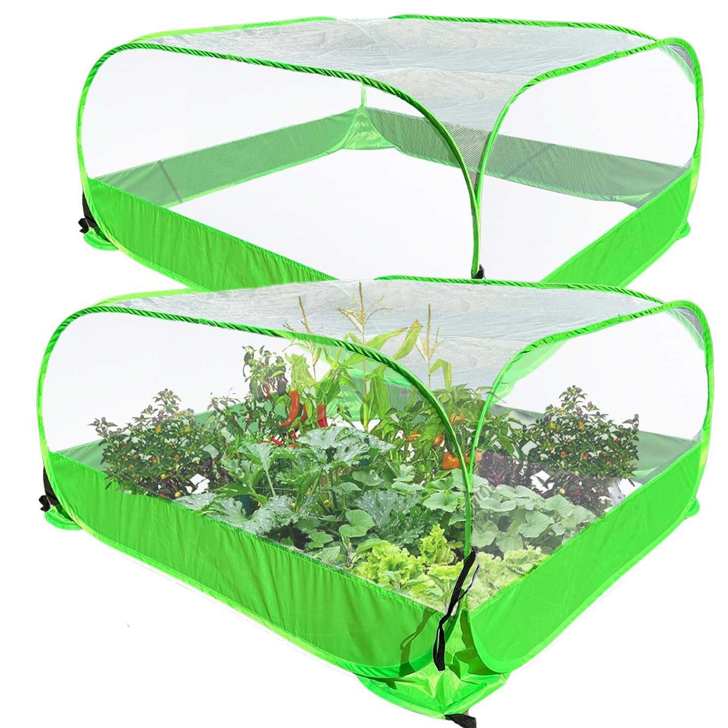 亚马逊跨境花园网弹出式植物罩花园保护折叠围栏户外室内植物蔬菜