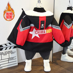 男童棉衣冬裝派克服2023新款兒童洋氣加絨加厚棉服冬款外套中大童