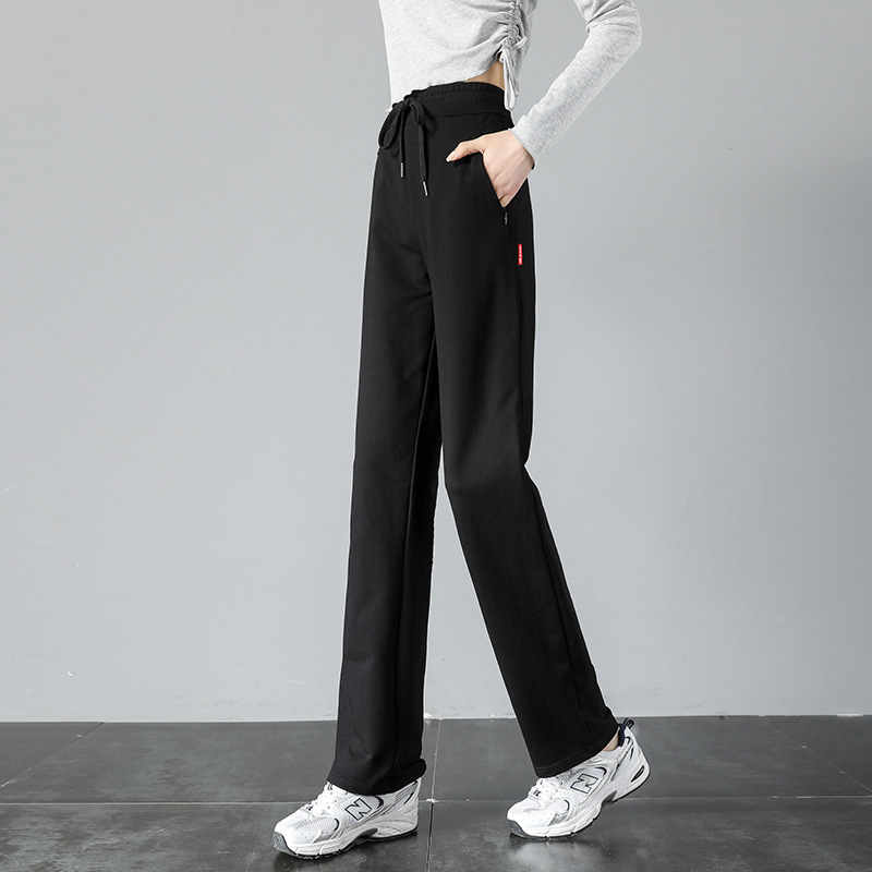 2026 Spring/Summer New Zipper Pocket Straight-Leg Sports Pants for Women, Thin Casual Pants, Slimming Mid-Waist Summer Trousers 2026 Spring/Summer New Zipper Pocket Straight-Leg Sports Pants for Women, Thin Casual Pants, Slimming Mid-Waist Summer Trousers