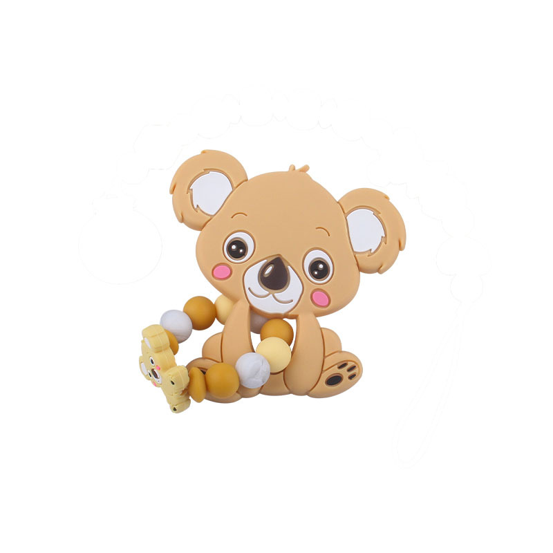 Bebé suministros silicona chupete cadena dibujos animados Kaola silicona molar anti-gota cadena bebé silicona nombre