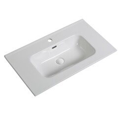 単体の薄縁冬瓜型陶器製洗面器、一体型洗面器、キャビネット洗面器、卓上洗面器、薄縁洗面器、洗面台、洗面ボウル