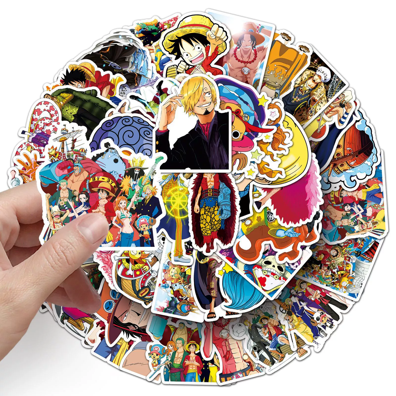 50 наклейки-одноколонные граффити One Piece индивидуальные кросс-бортовый мультфильм японский мультфильм ONE PIECE декоративные наклейки для скейтборда и мобильного телефона