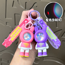 夜灯可爱小兔夕阳灯氛围灯钥匙扣包包挂件车钥匙链挂饰小礼品批发