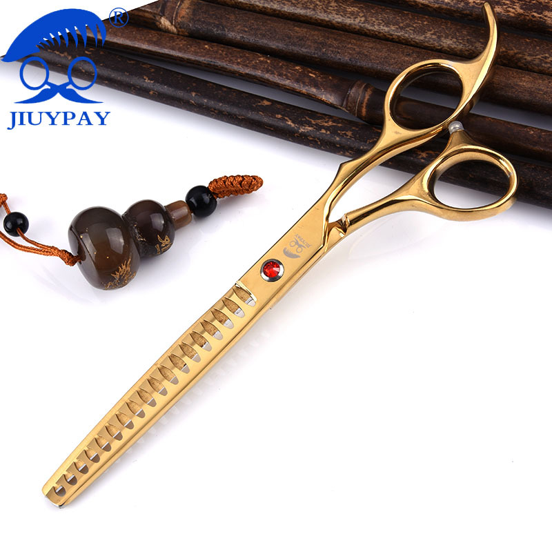 Tijeras de belleza para mascotas artefacto de corte de cabello tijeras profesionales de hueso de pescado oso de peluche corte de pelo de perro tijeras profesionales de dientes delgados