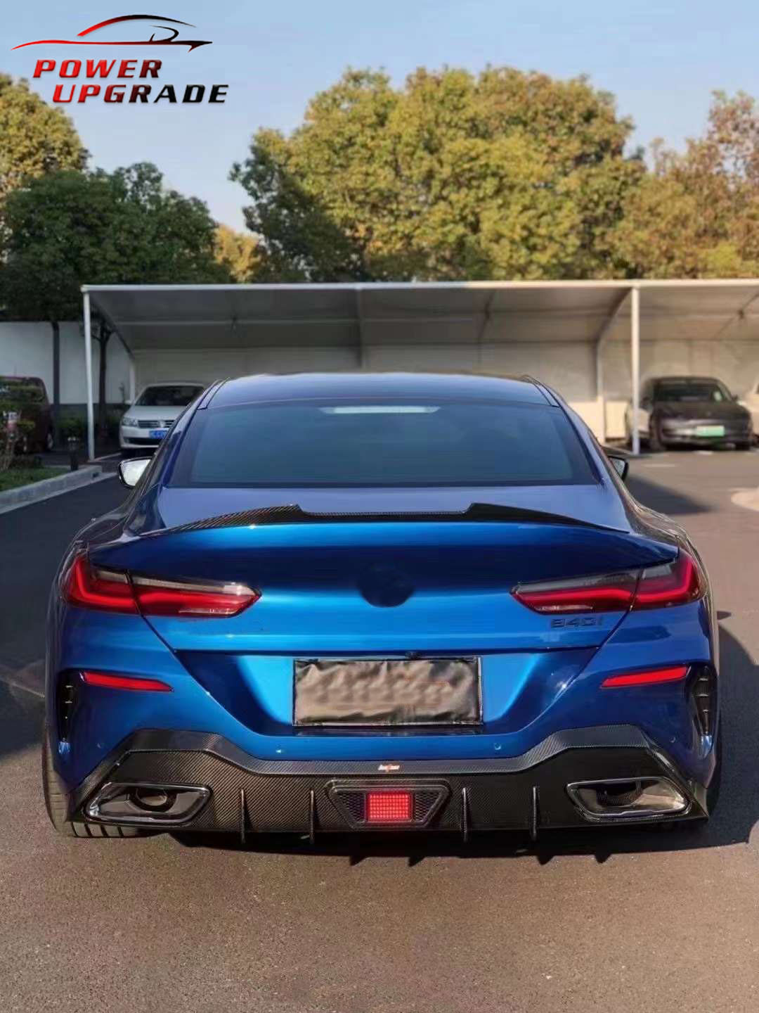 Suitable for BMW 8 Series G14 G15 G16 upgraded AC dry carbon fiber modification kit: front lip, side skirts, rear spoiler, rear lip