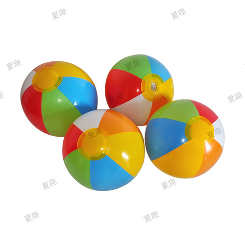 Inflatable water ball PVC six-leaf colorful ball 12cm inflatable six-leaf ball wholesale inflatable beach ball toy