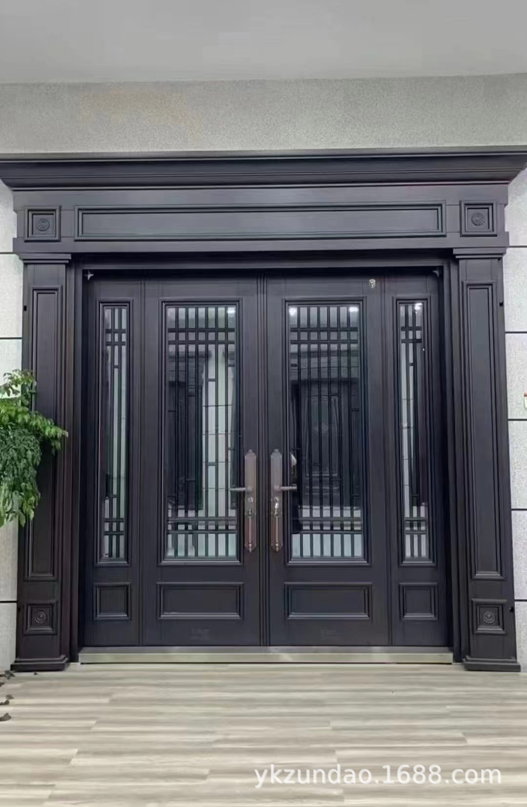 四开锌合金别墅玻璃大门