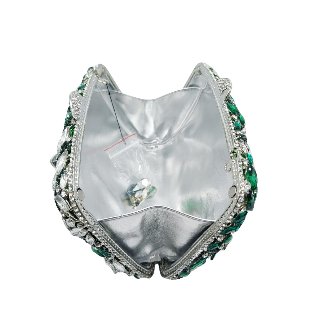 Fábrica directa de cristal gran bolso de cristal diamante de cristal bolsas de cena de metal hueco bolsas de cena de mujer