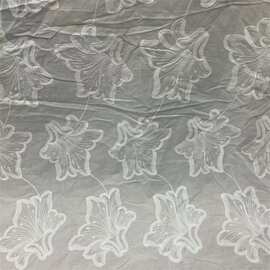 新款花朵绳绣面料 汉服古装长衫绣花布  连衣裙衬衫时装绣花面料