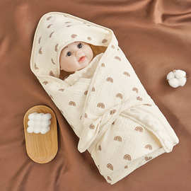 新生儿抱被初生宝宝产房包被纯棉被子四季款抱盖被婴儿豆豆抱毯