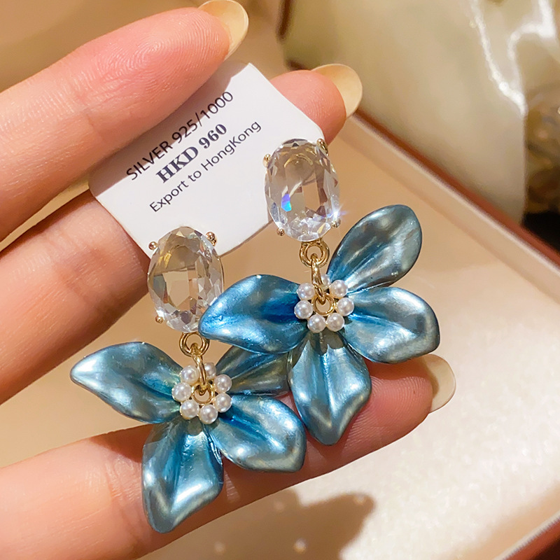 中古vintage蝴蝶结珍珠耳环复古宫廷风耳钉小众高级感精致耳饰女|undefined