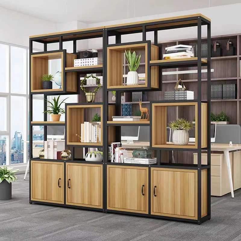 Office Screen Partition Bookshelf Storage Rack Iron Floor-Standing Flower Rack Decorative Rack Restaurant Living Room Entrance Display Rack