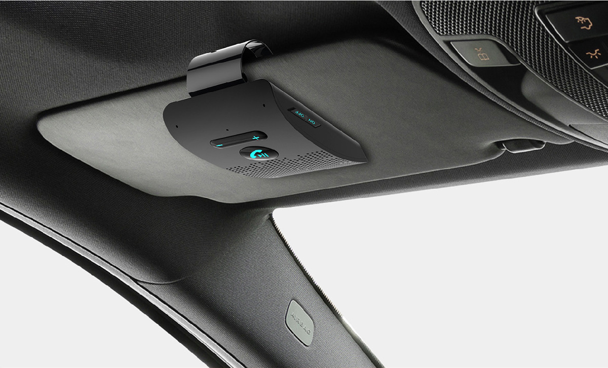 Sp09 Sun Visor Car Hands-Free Bluetooth Call System V5.0 Wireless Hands-Free Call One-To-Two Bluetooth Call
