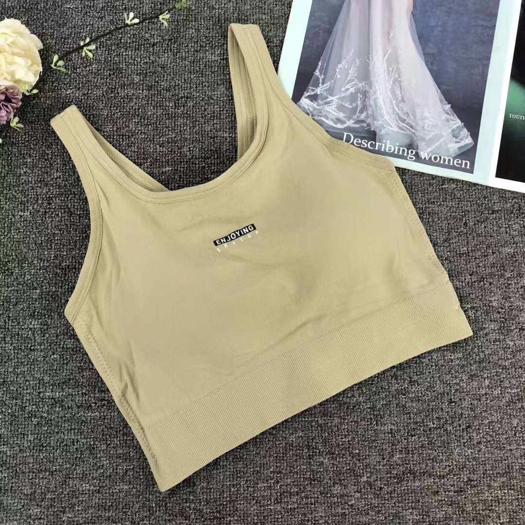Nueva taza fija sin costuras de alta calidad, chaleco de dama sin anillo de acero, bra de yoga, ropa interior deportiva, mujer al por mayor image 4
