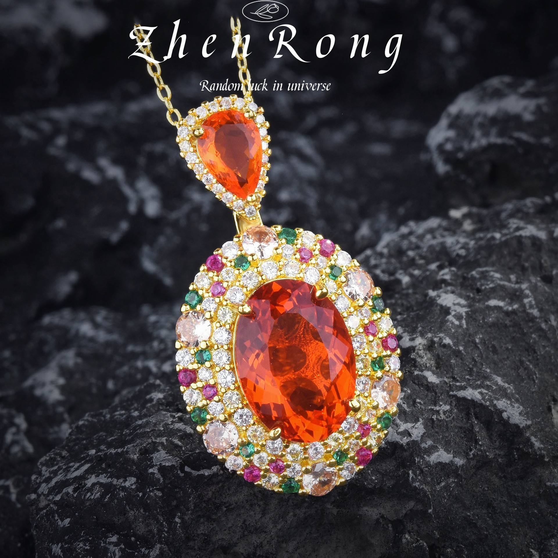 Vimi jardín papalaka colgante collar de la vendimia lujo completo diamante finda color anillo colorido tesoro traje pendientes para las mujeres