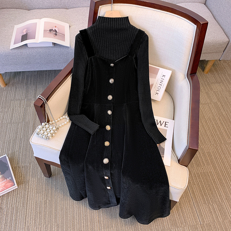 M-4XL大きいサイズトップス、ワンピース、2点セット