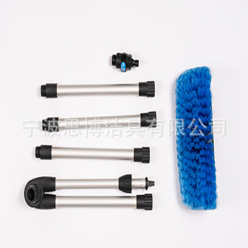 伸缩长杆通水汽车毛刷 喷水汽车刷自动伸长洗车工具通水刷