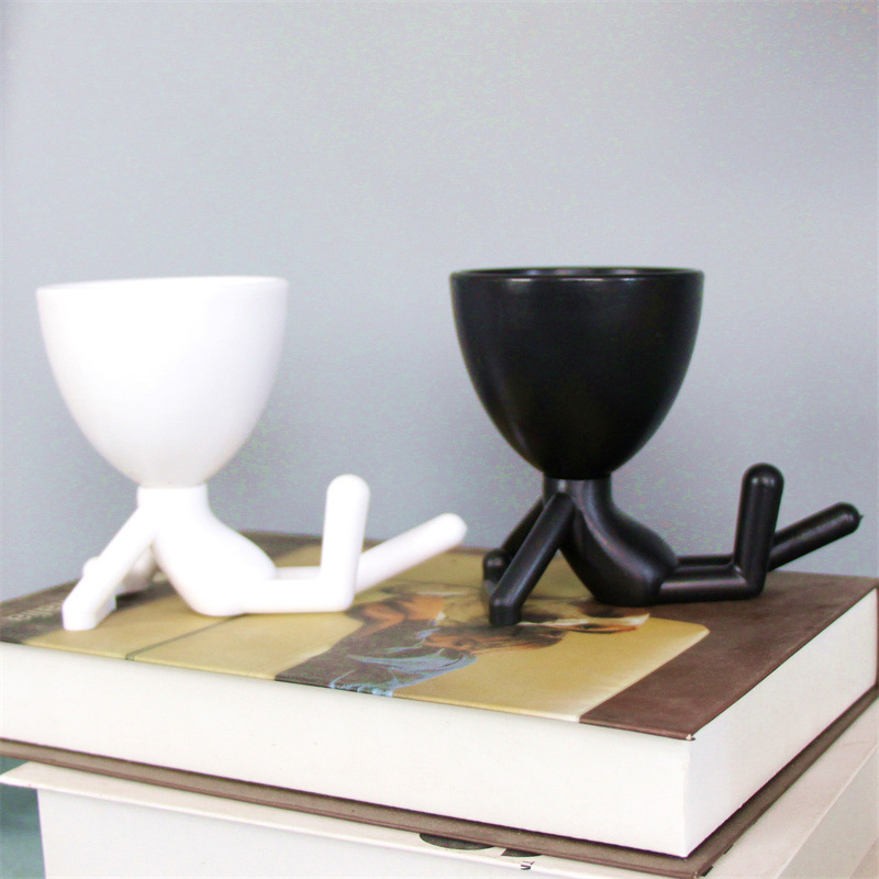 Nordic Character Vase Flower Fake Flower Fake Fleshy Flower Pot Balcony Ornaments Living Room Dining Table Home Shopping Mall Window