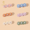 Summer fashionable children's hair accessory handmade, cute hairgrip from pearl, Korean style, flowered