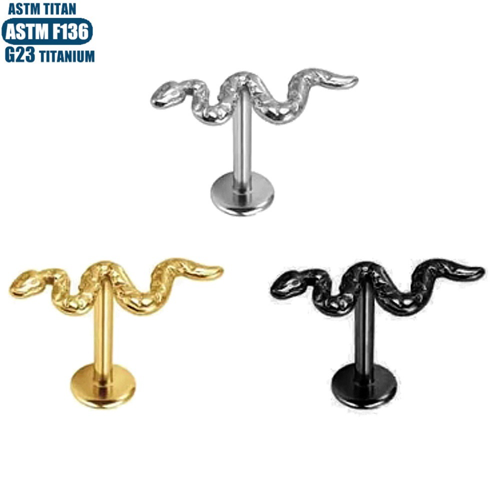 Labret stud lip piercing jewelry styling detail