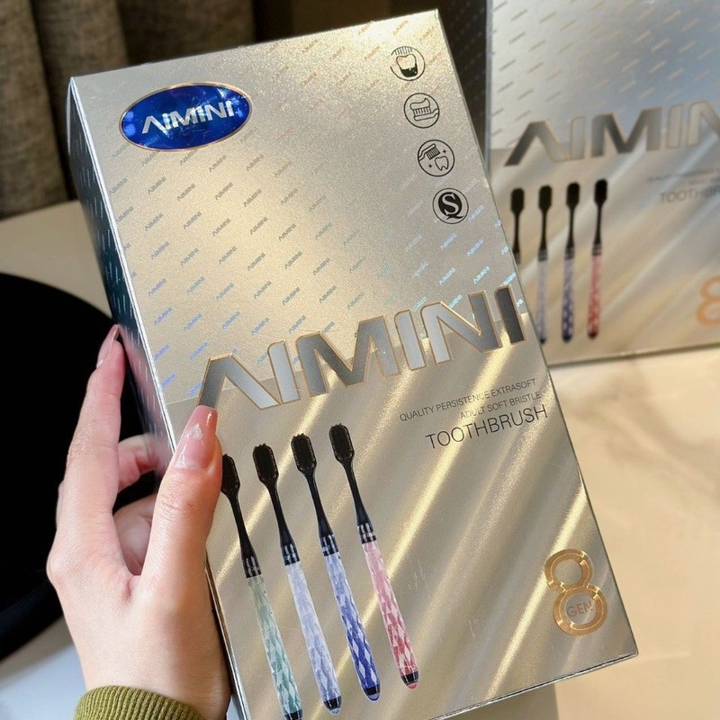 AIMINI ドバイ 8 世代クリスタルソフト毛歯ブラシフェザーソフトワイドヘッド歯ブラシフェザーソフト抗菌ブラシシルクカップル歯ブラシ|undefined