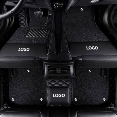 Suitable for Audi A3, Modelə uyğun ayaqaltı - audi-a4-2004-2008-double-layer-pure-black-black-silk-loop